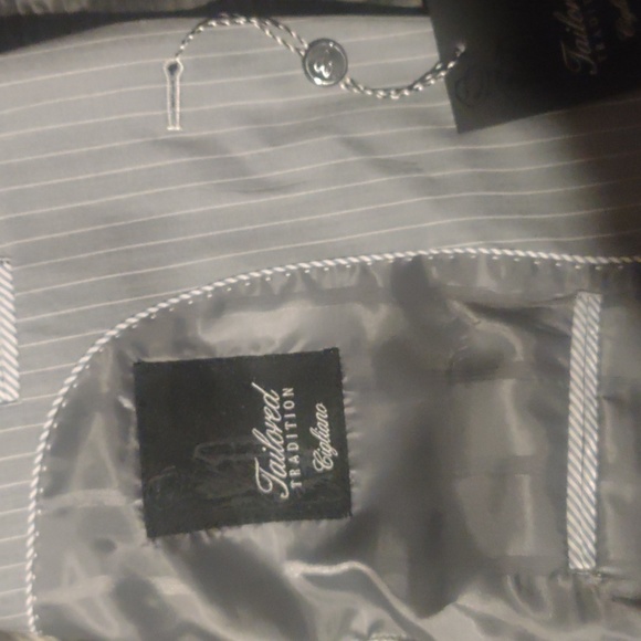 Men silver pin stripe blazer - Picture 4 of 6